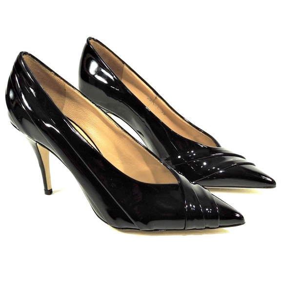 ALESSANDRO DI MARIA Black Patent Leather PAMPS - Picture 2 of 8